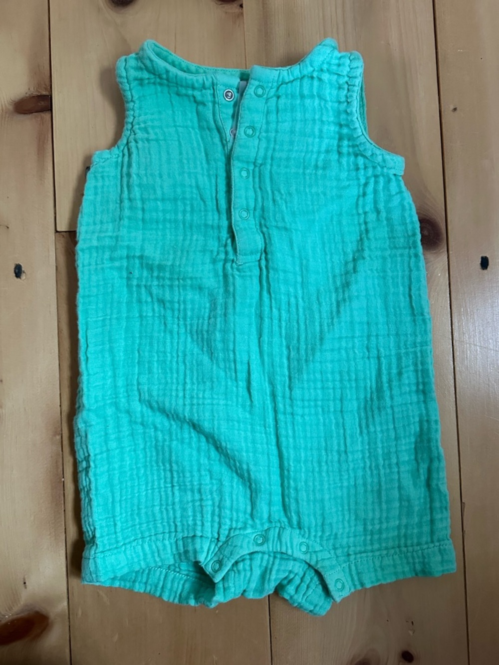 Primary Cotton Muslin Short Romper 18-24mo Green